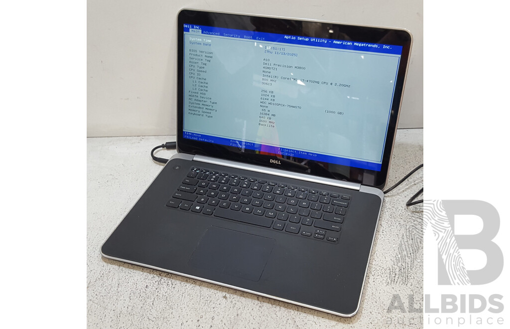 Dell Precision M3800 Intel Core i7 (4702HQ) 2.20GHz-3.20GHz 4-Core CPU 14-Inch Laptop
