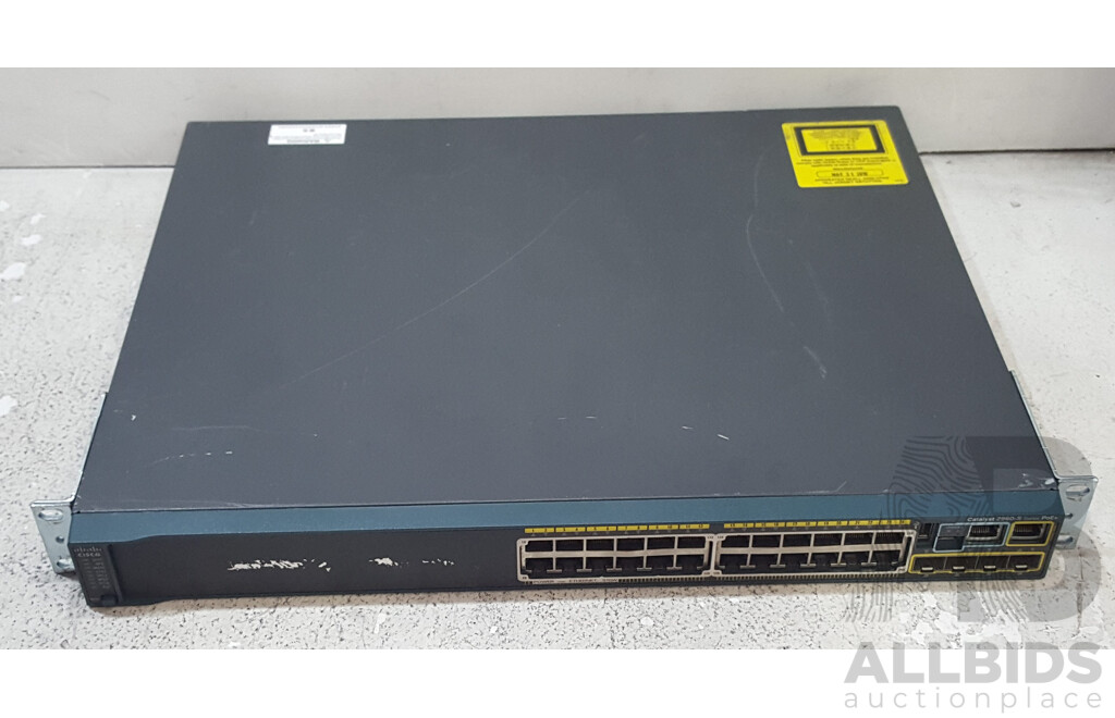 Cisco (WS-C2960S-24PS-L) Catalyst 2960-S Series PoE+ 24-Port Gigabit Ethernet Switch