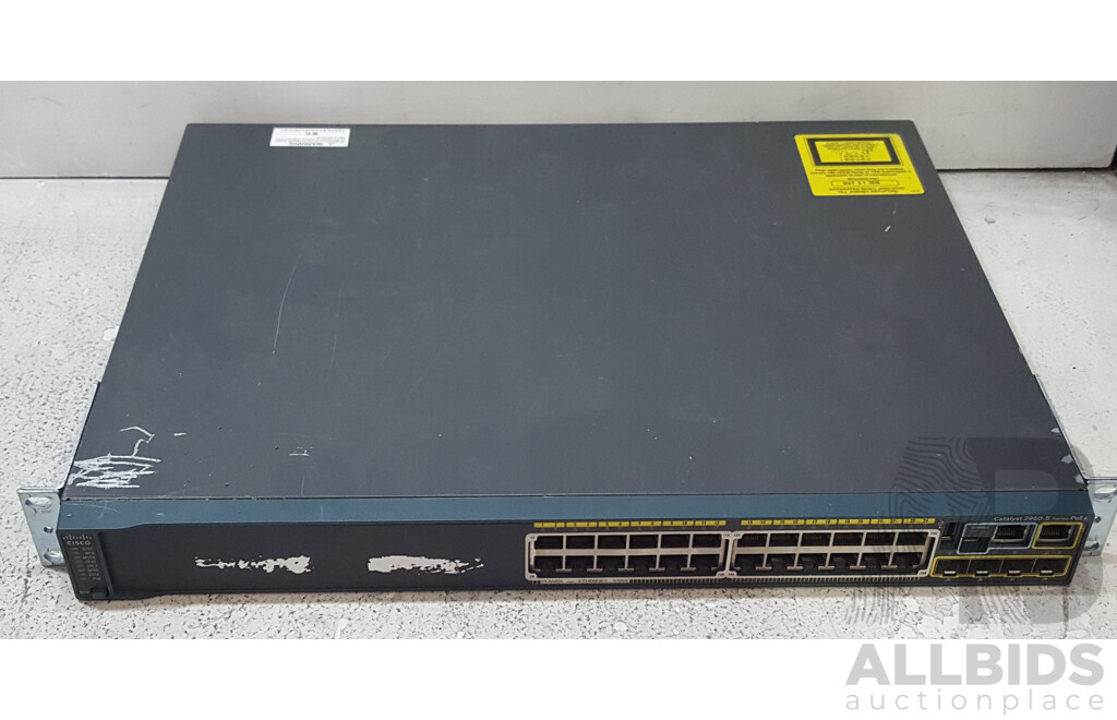 Cisco (WS-C2960S-24PS-L) Catalyst 2960-S Series PoE+ 24-Port Gigabit Ethernet Switch