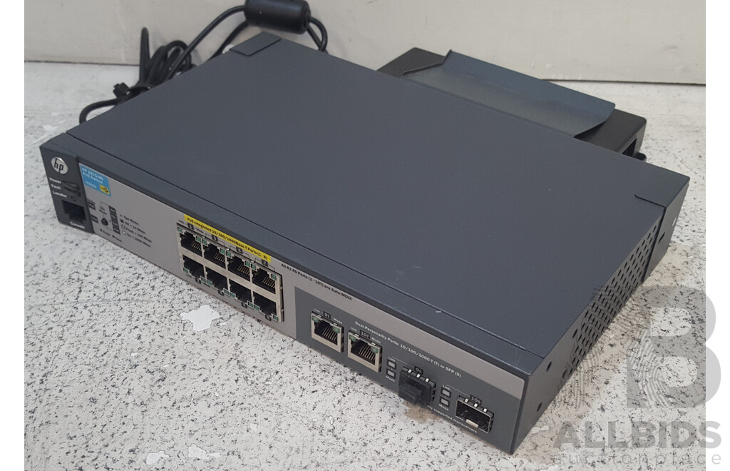 HP (J9562A) 2915-8G PoE 8-Port Gigabit Ethernet Switch w/ Power Supply