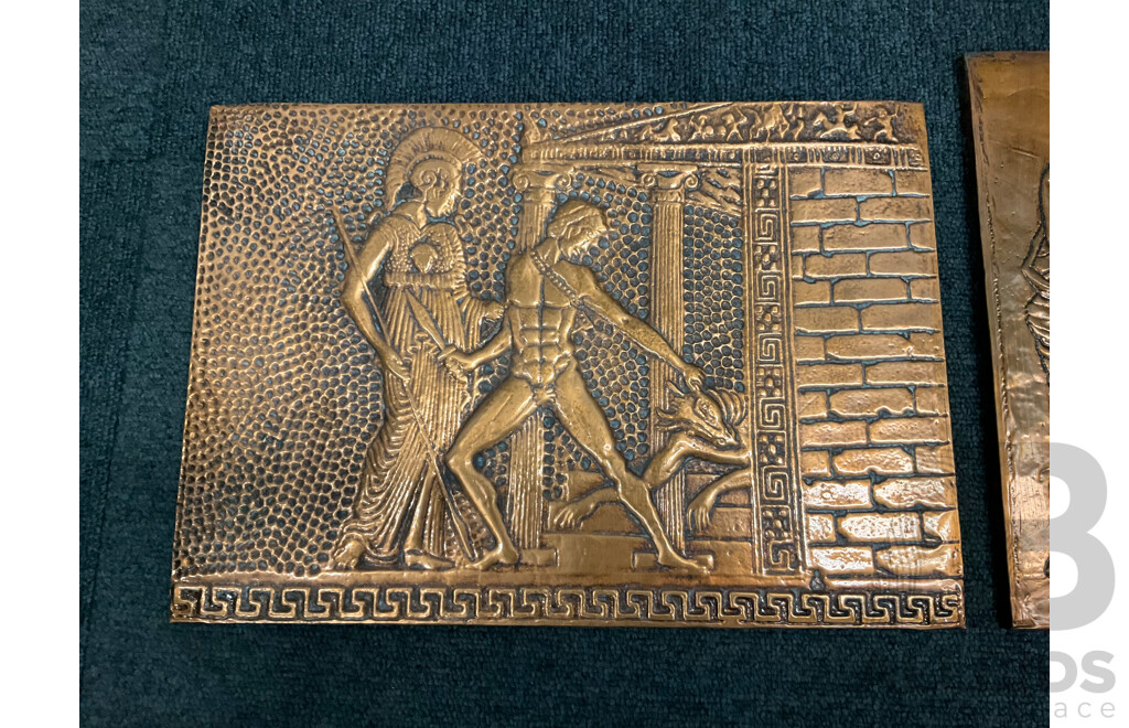 Assorted Decor, Including Capodimonte Pedestal Stand and Flower Basket, Large Vase and Two Plaques - Lot of 5