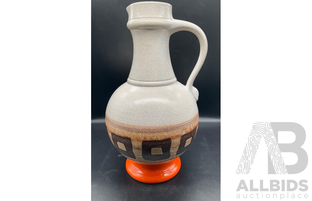 West Germany Jug (390/40), English Chamber Pot, Assorted Crystal Vases, Large Framed Printed Picture and More - Lot of 8