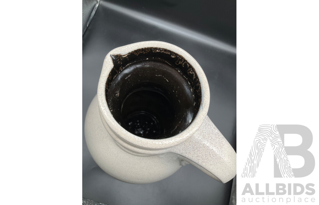 West Germany Jug (390/40), English Chamber Pot, Assorted Crystal Vases, Large Framed Printed Picture and More - Lot of 8