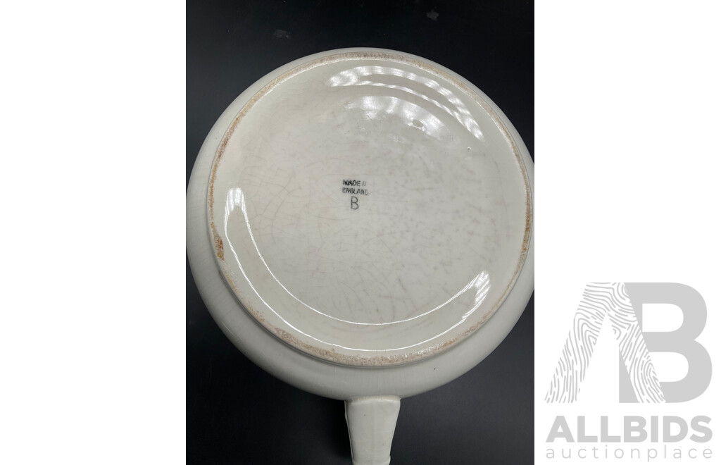 West Germany Jug (390/40), English Chamber Pot, Assorted Crystal Vases, Large Framed Printed Picture and More - Lot of 8