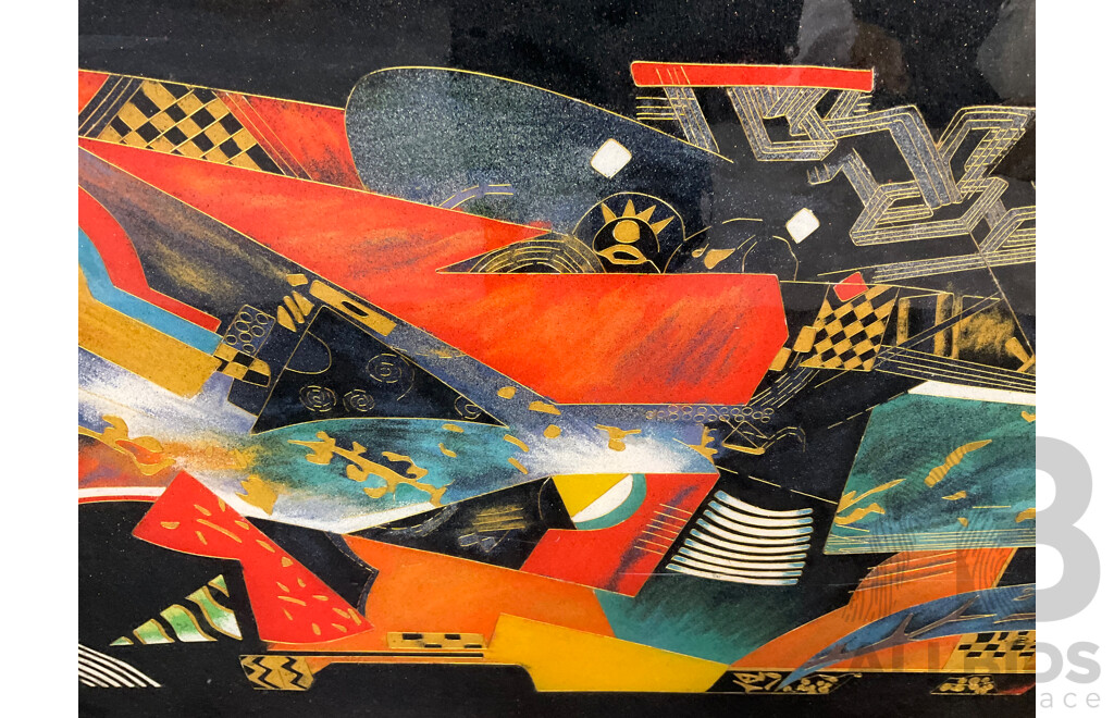 West Germany Jug (390/40), English Chamber Pot, Assorted Crystal Vases, Large Framed Printed Picture and More - Lot of 8