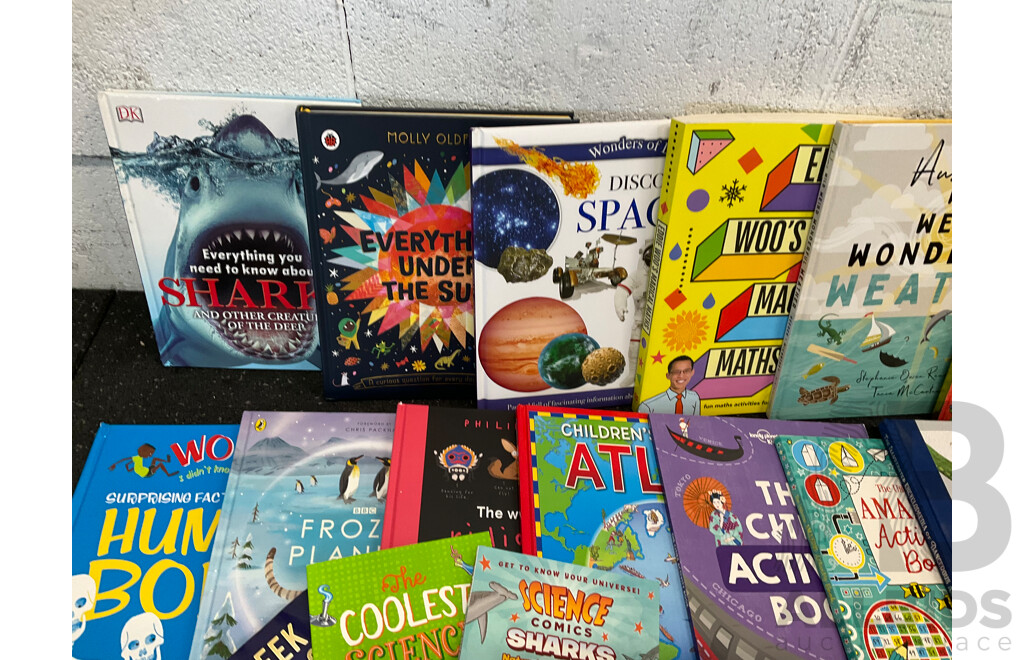 Huge Collection of Kids and Adults Books, Including Harry Potter, Pokemon Handbook, Assorted Encyclopedies and More