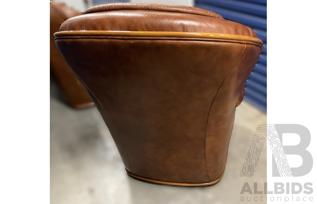 Sofa Suit in Tan Leather 2+1+1