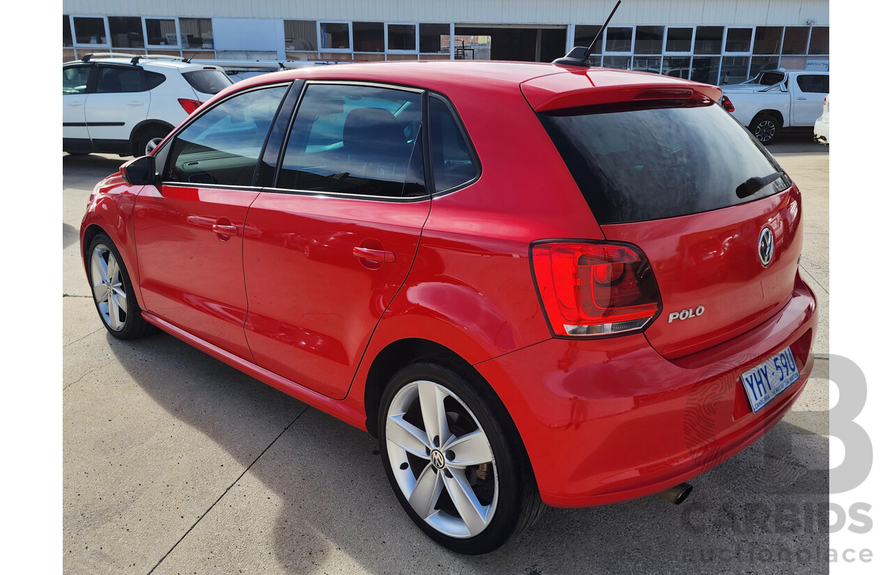 8/2012 Volkswagen Polo 77 TSI Comfortline 6R MY12 5d Hatchback Red 1.2L