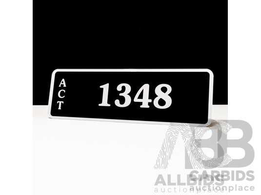 ACT 4-Digit Number Plate - 1348