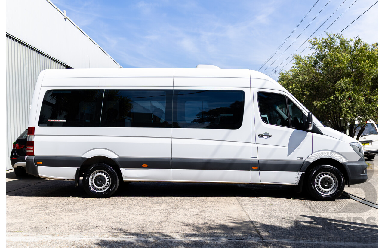10/2014 Mercedes-Benz Sprinter 316CDI Extra Long High Roof (RWD) 906 MY14 3d Van Arctic White Turbo Diesel 2.1L - 7 Seater Custom Wheelchair Lift
