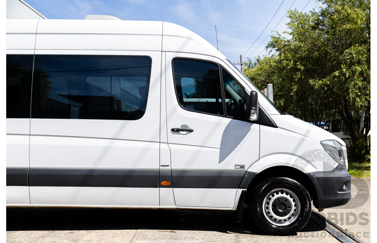 10/2014 Mercedes-Benz Sprinter 316CDI Extra Long High Roof (RWD) 906 MY14 3d Van Arctic White Turbo Diesel 2.1L - 7 Seater Custom Wheelchair Lift