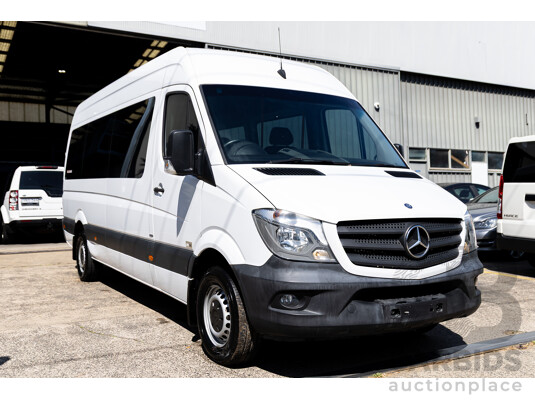 10/2014 Mercedes-Benz Sprinter 316CDI Extra Long High Roof (RWD) 906 MY14 3d Van Arctic White Turbo Diesel 2.1L - 7 Seater Custom Wheelchair Lift