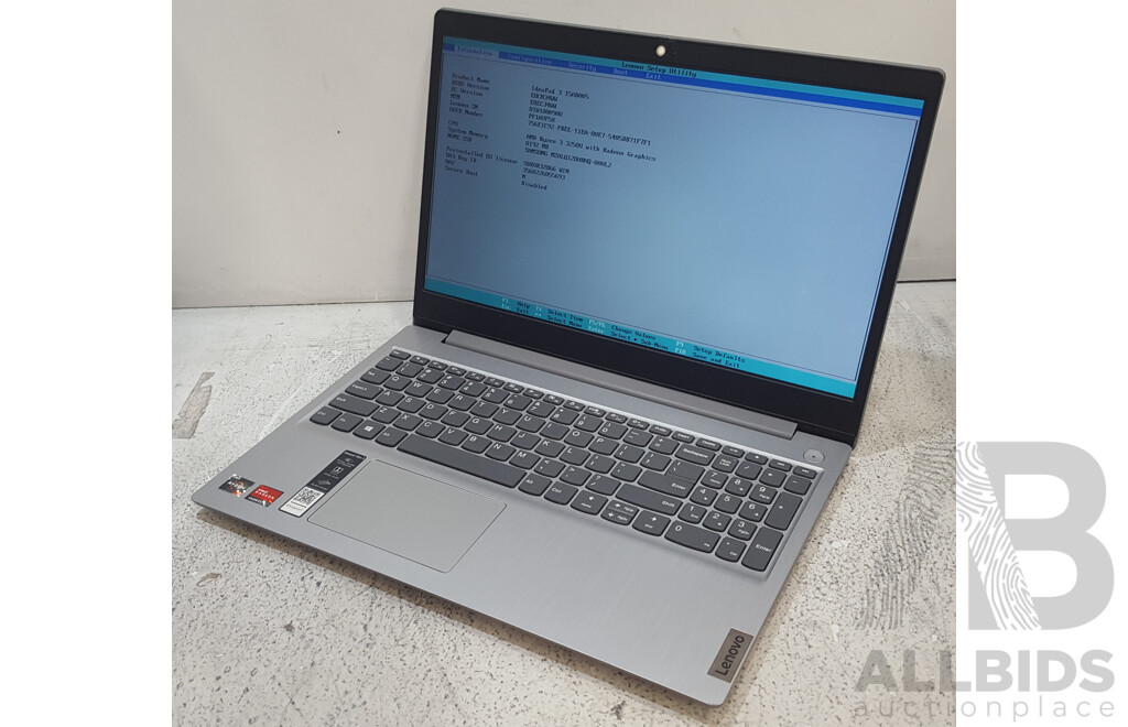 Lenovo ideaPad 3 (15ADA05) AMD Ryzen 3 (3250U) 2.60GHz-3.50GHz 2-Core CPU 15.6-Inch FHD Laptop