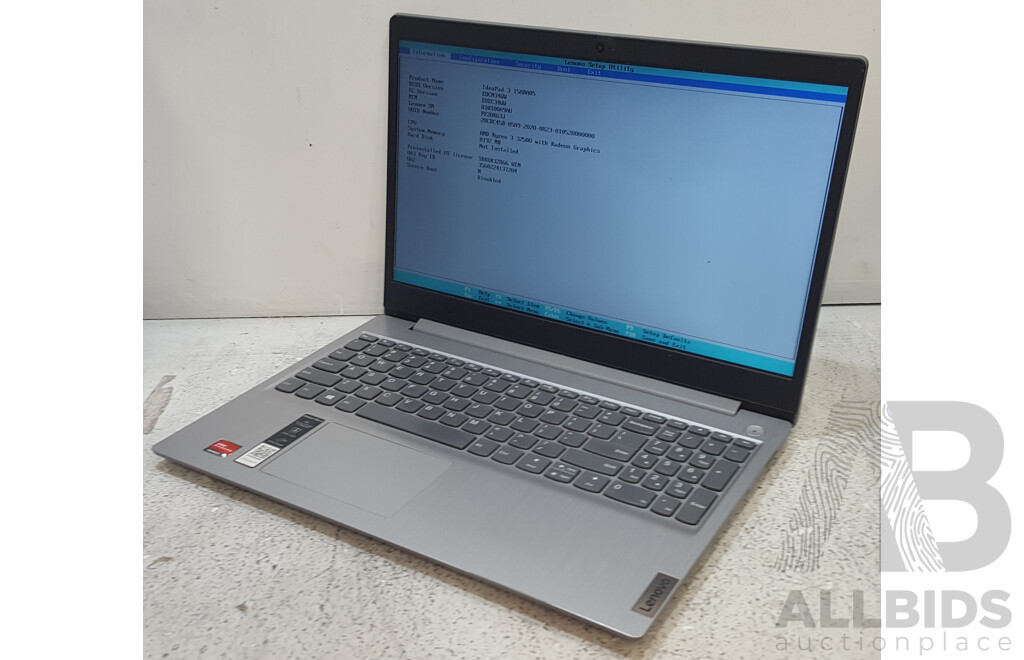 Lenovo ideaPad 3 (15ADA05) AMD Ryzen 3 (3250U) 2.60GHz-3.50GHz 2-Core CPU 15.6-Inch FHD Laptop