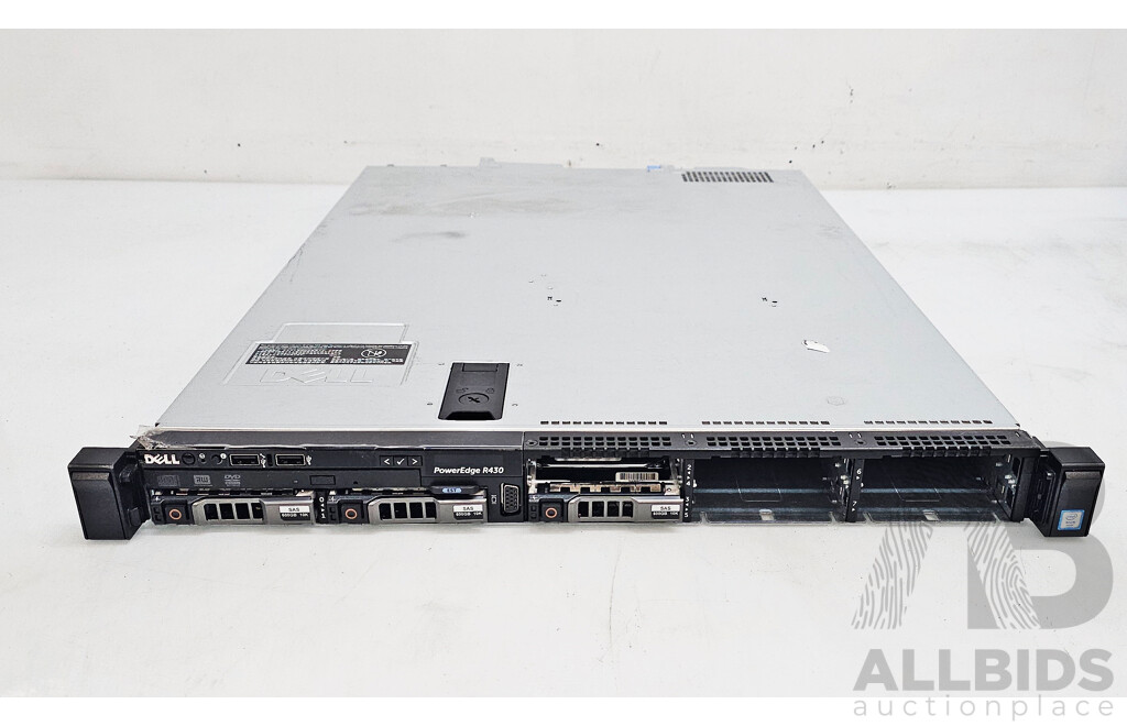 Dell PowerEdge R430 Dual Intel Xeon (E5-2620 V4) 2.10GHz-3.00GHz 8-Core CPU 1RU Server W/ 32GB DDR4