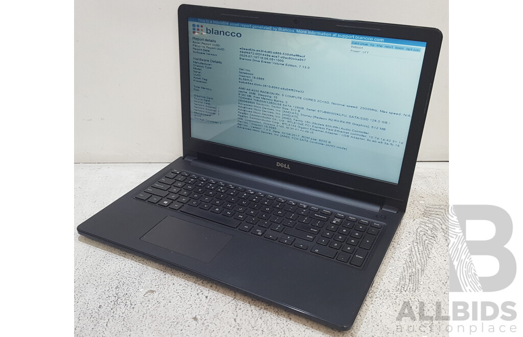 Dell Inspiron 15-3565 AMD A6 (9200) Radeon R4, 5 Compute Cores 2C+3G 2.00GHz CPU 15.6-Inch HD Laptop
