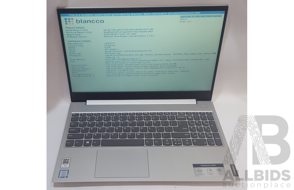 Lenovo ideaPad S340-15IWL Intel Core i5 (8265U) 1.60GHz-3.90GHz 4-Core CPU 15.6-Inch Laptop