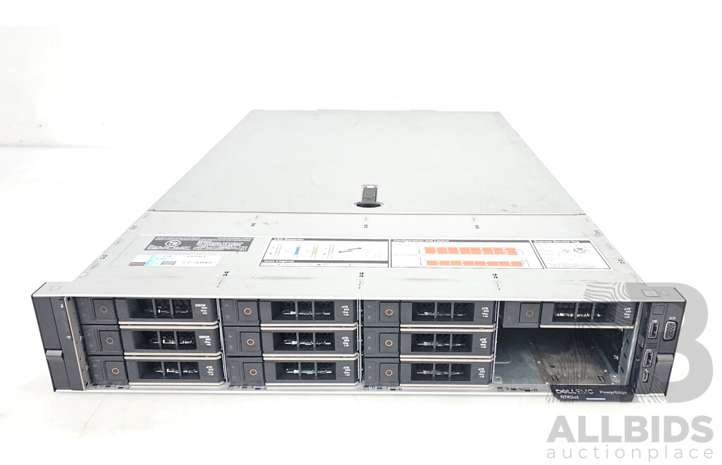 Dell EMC PowerEdge R740xd Intel Xeon SILVER (4210R) 2.40GHz-3.20GHz 10-Core CPU 2RU Server W/ 32GB DDR4 & 32.6TB Storage