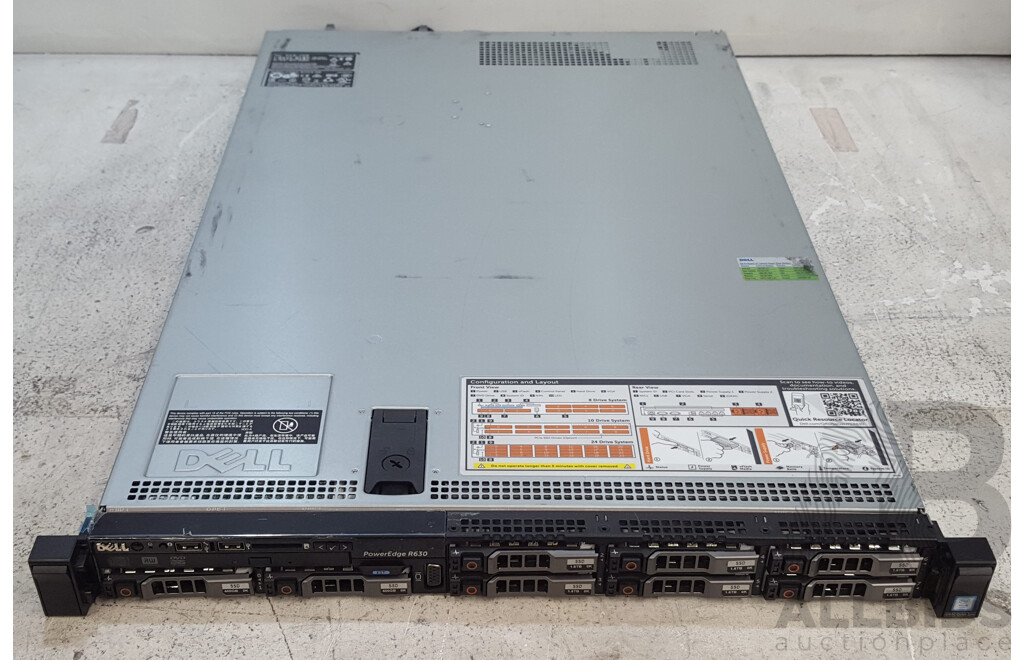 Dell PowerEdge R630 Dual Intel Xeon (E5-2620 v4) 2.10GHz-3.00GHz 8-Core CPU 1RU Server w/ 256GB DDR4
