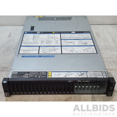 Lenovo (7X06) ThinkSystem SR650 Intel Xeon GOLD (5215) 2.50GHz-3.40GHz 10-Core CPU 2RU Server w/ 128GB DDR4