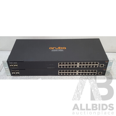 Aruba (JL253A) 2930F 24-Port Gigabit Ethernet Switch - Lot of Two