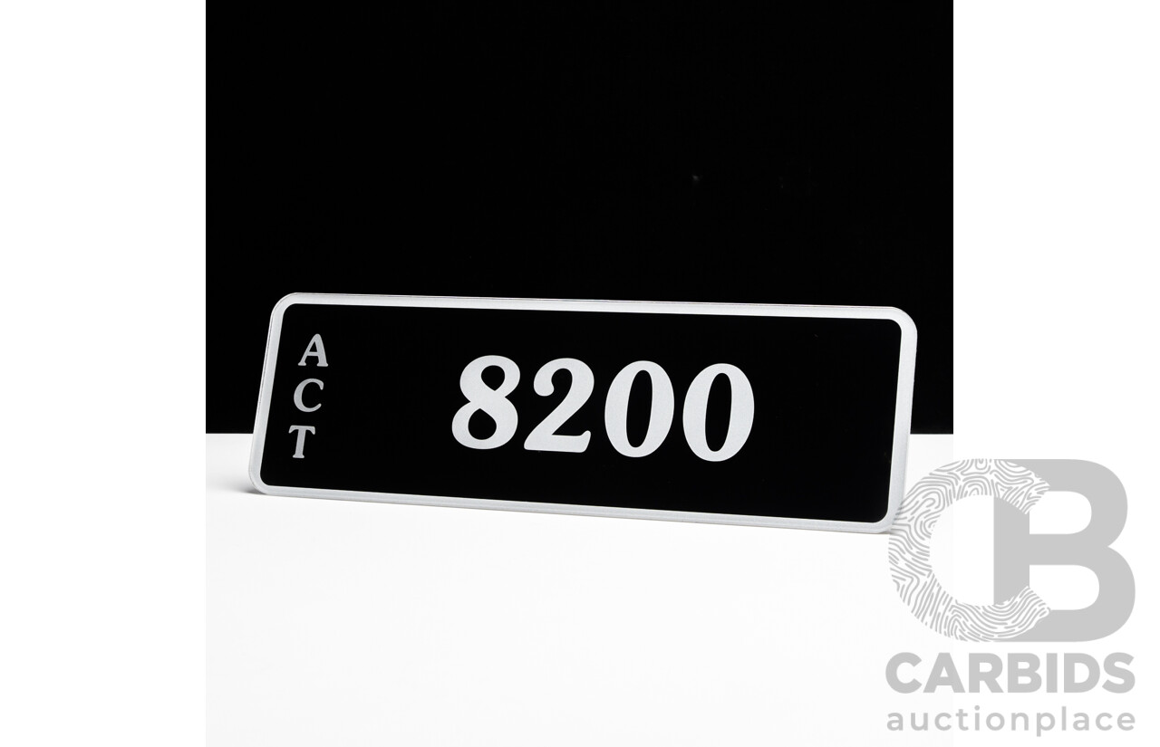 ACT 4-Digit Number Plate - 8200