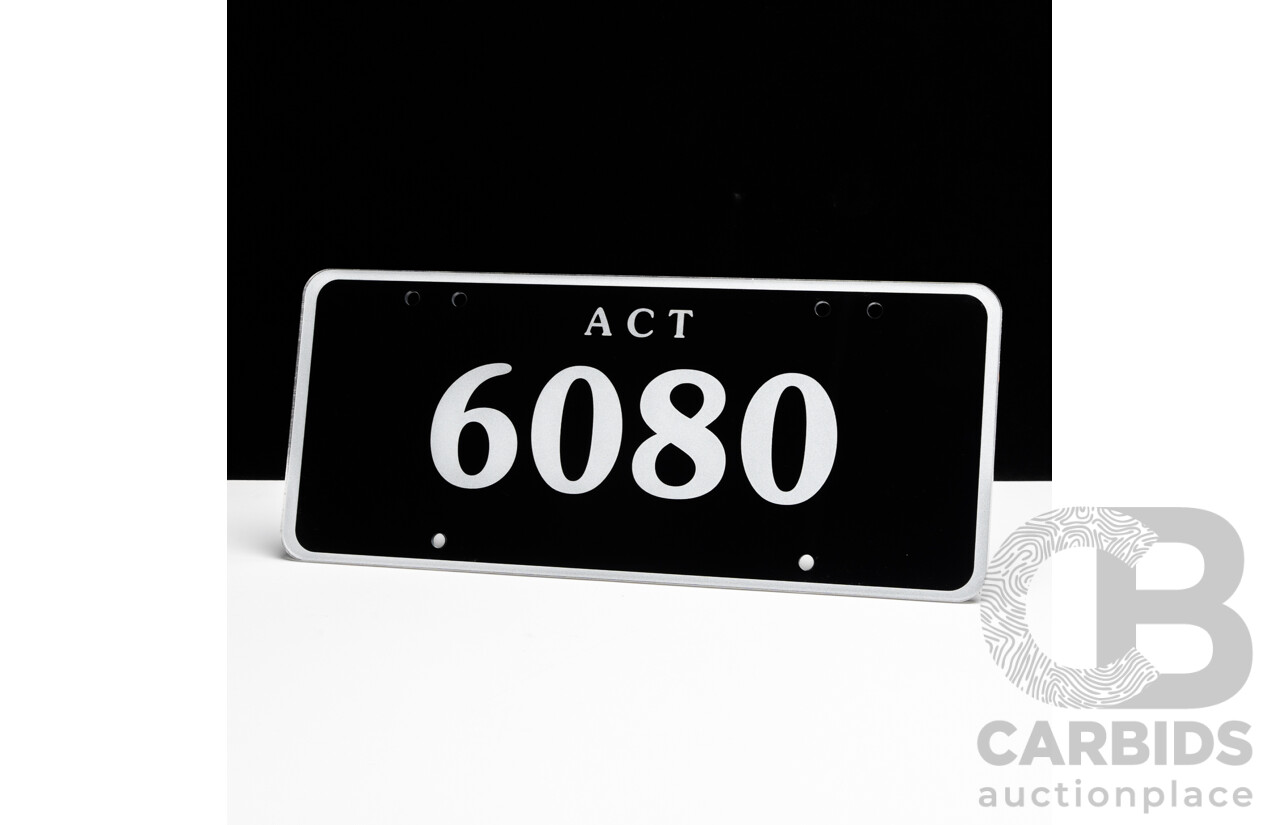 ACT 4-Digit Number Plate - 6080