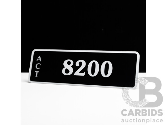 ACT 4-Digit Number Plate - 8200