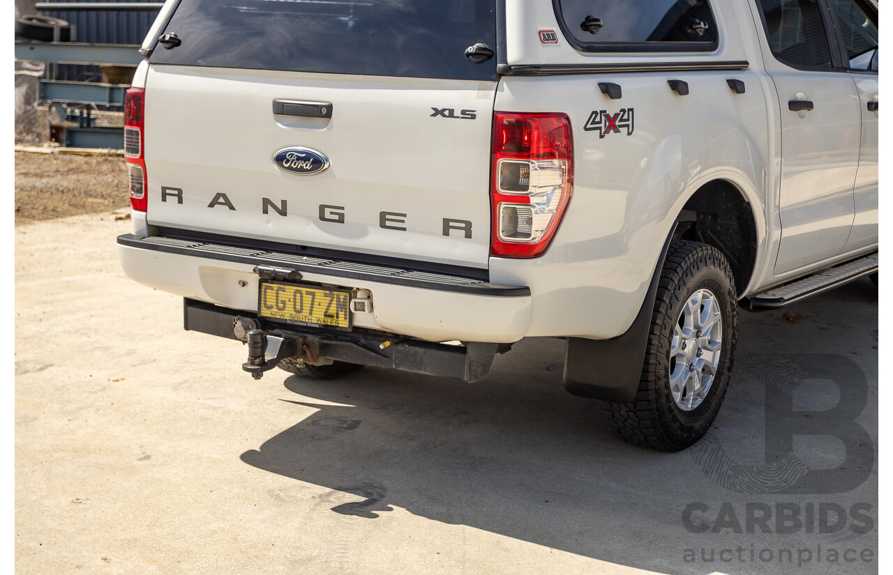 01/2016 Ford Ranger XLS 3.2 (4x4) PX MKII Dual Cab Utility White Turbo Diesel 3.2L