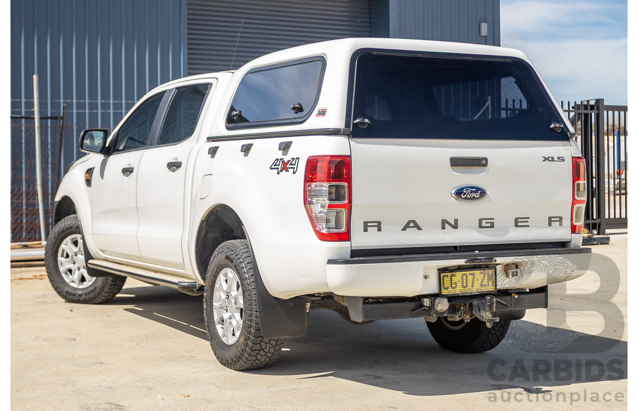 01/2016 Ford Ranger XLS 3.2 (4x4) PX MKII Dual Cab Utility White Turbo Diesel 3.2L
