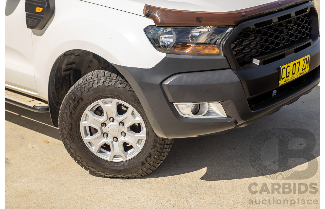 01/2016 Ford Ranger XLS 3.2 (4x4) PX MKII Dual Cab Utility White Turbo Diesel 3.2L
