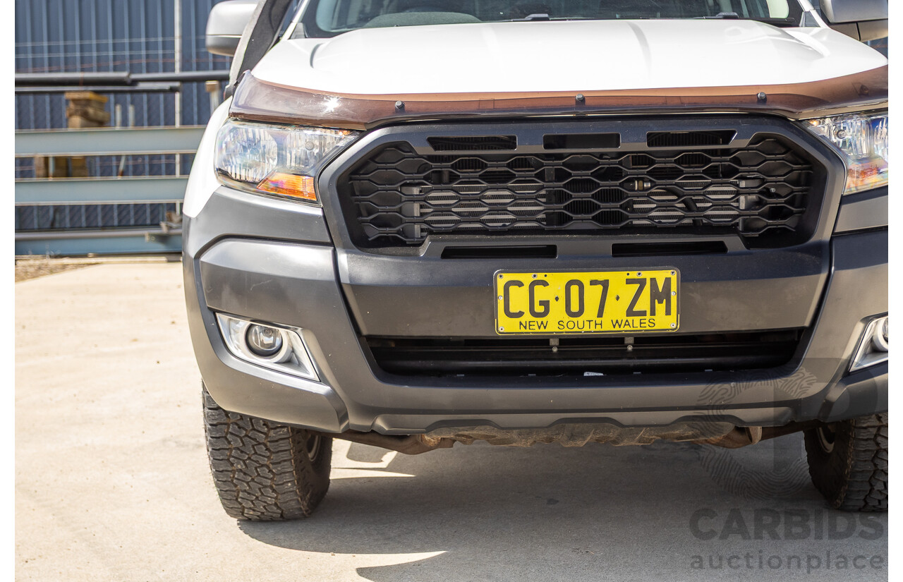 01/2016 Ford Ranger XLS 3.2 (4x4) PX MKII Dual Cab Utility White Turbo Diesel 3.2L