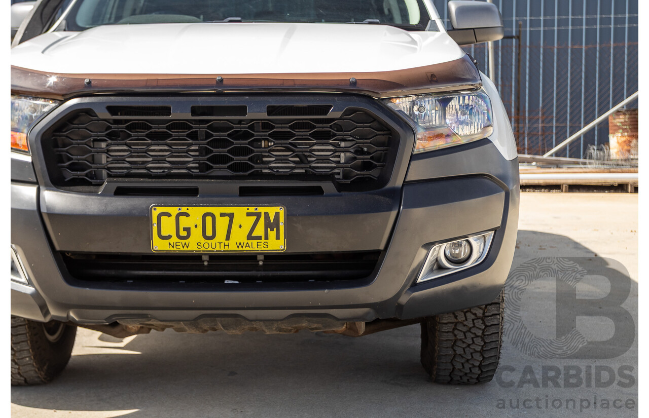 01/2016 Ford Ranger XLS 3.2 (4x4) PX MKII Dual Cab Utility White Turbo Diesel 3.2L