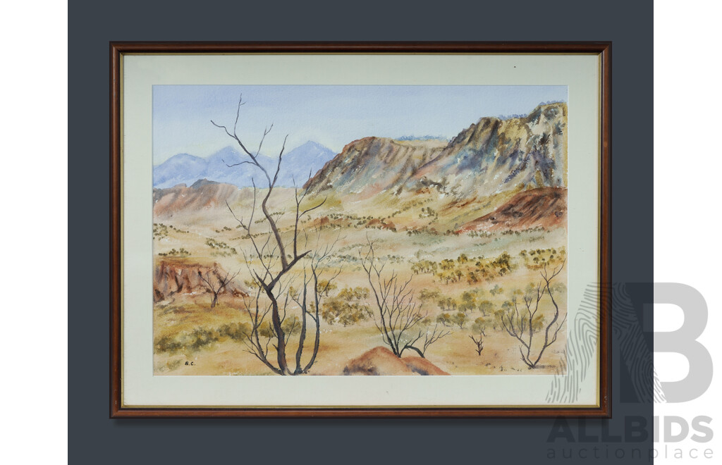 Artist Unknown, (Australian School) Central Australian Landscape W/Clr 
