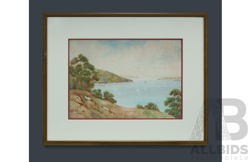 PERROTT, Hyde (c.1880-1935) 'Sydney Heads from Clifton Gardens' W/Clr 