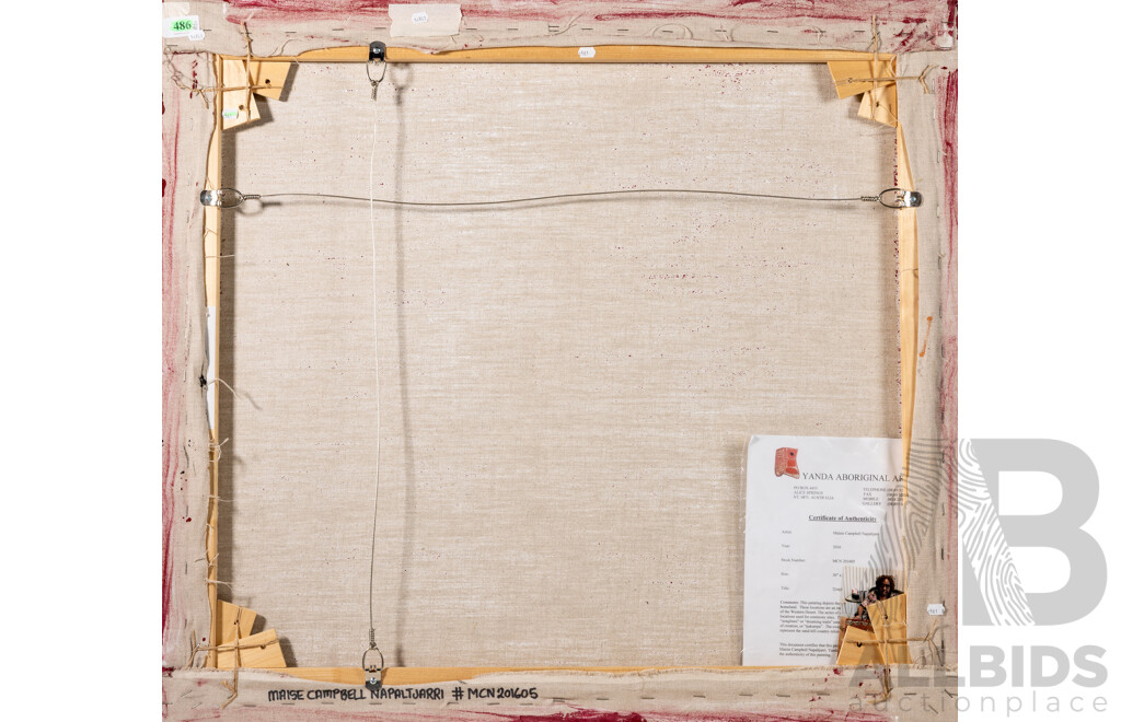 NAPALJARRI, Maisie Campbell (Aboriginal b.1952) 'Tjintjintjin,' 2016. Acrylic on Linen 