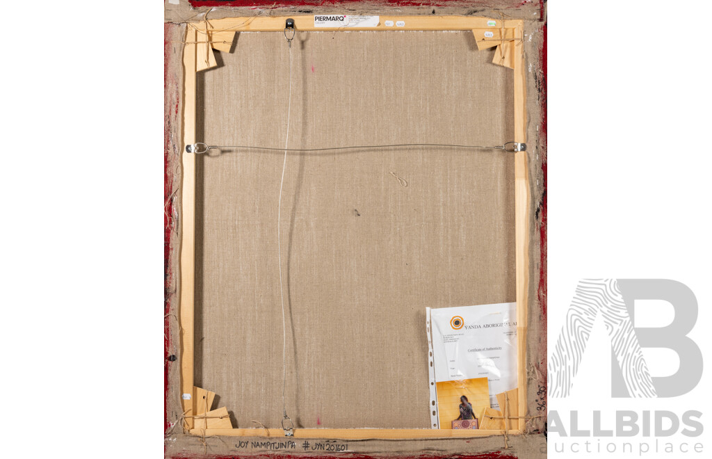 NAMPIJINPA, Joy Maxwell (Aboriginal b.1960) 'Secret Women's Business,' 2016. Acrylic on Linen 