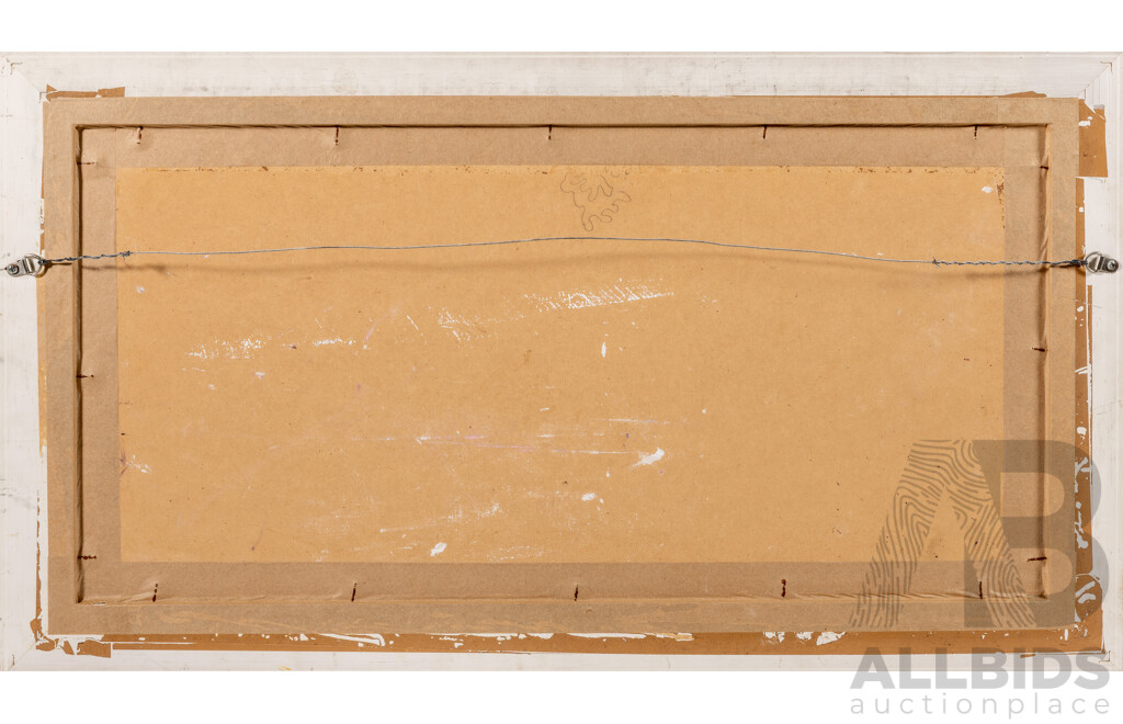 A. Frazer (20th Century). Moored Fishing Boats, Original Oil on Board, 39 x 40 cm (frame)