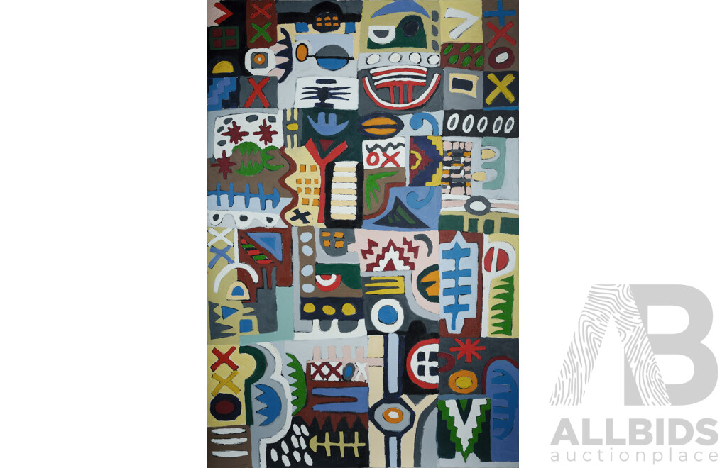 Anne Bierzynski, (20th Century, West-Indies Born Australian), Untitled Abstract, Original Oil on Canvas, 183 x 121 cm