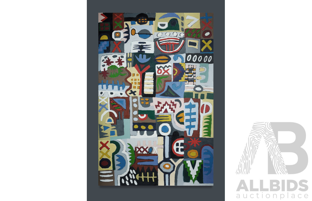 Anne Bierzynski, (20th Century, West-Indies Born Australian), Untitled Abstract, Original Oil on Canvas, 183 x 121 cm