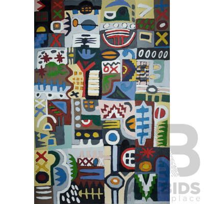 Anne Bierzynski, (20th Century, West-Indies Born Australian), Untitled Abstract, Original Oil on Canvas, 183 x 121 cm