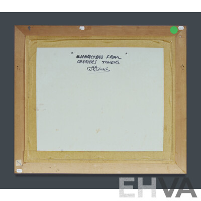 LYONS, W R (Mike) (1930-1985) 'Characters from Charters Towers' Pen & Wash 