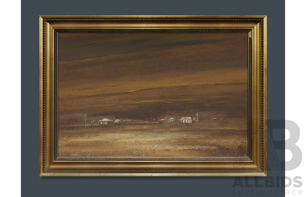LAWSON, Peter (b.1946) Australian Outback Landscape Oil on Canvas Board
