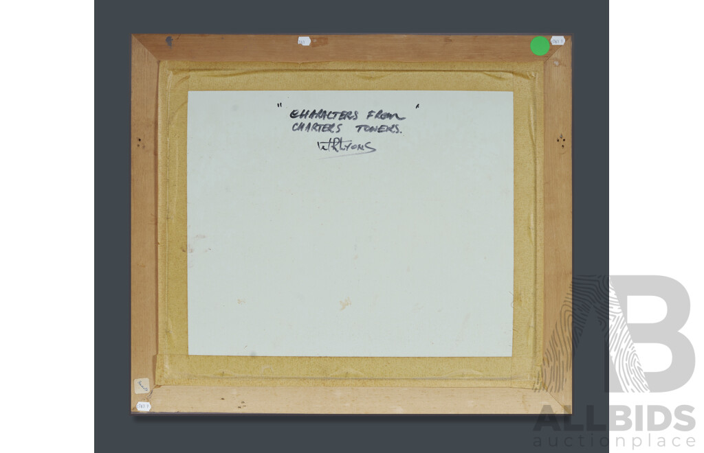 LYONS, W R (Mike) (1930-1985) 'Characters from Charters Towers' Pen & Wash 