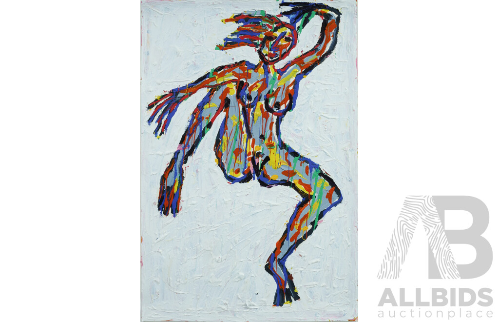 JUDD, Craig (b.1957) (3) 'Male Figures,' 1985; 'Bacchante III', 1987; and 'Bacchante IV,' 1987. Acrylic on Paper (3) 