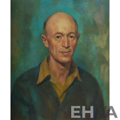 SMITH, Joshua (1905-1995) 'Eric Knight,' c.1970. Oil on Board 