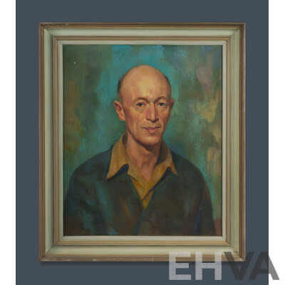 SMITH, Joshua (1905-1995) 'Eric Knight,' c.1970. Oil on Board 