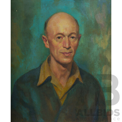 SMITH, Joshua (1905-1995) 'Eric Knight,' c.1970. Oil on Board 