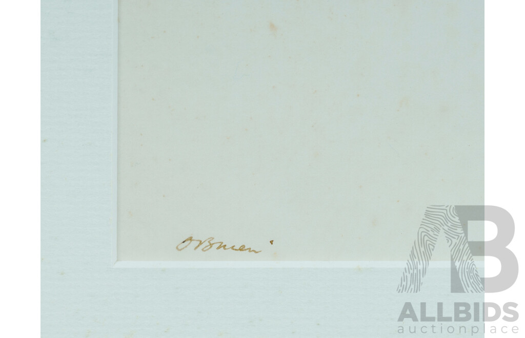 O'BRIEN, Justin (1917-1996) Reclining Nude Pencil 