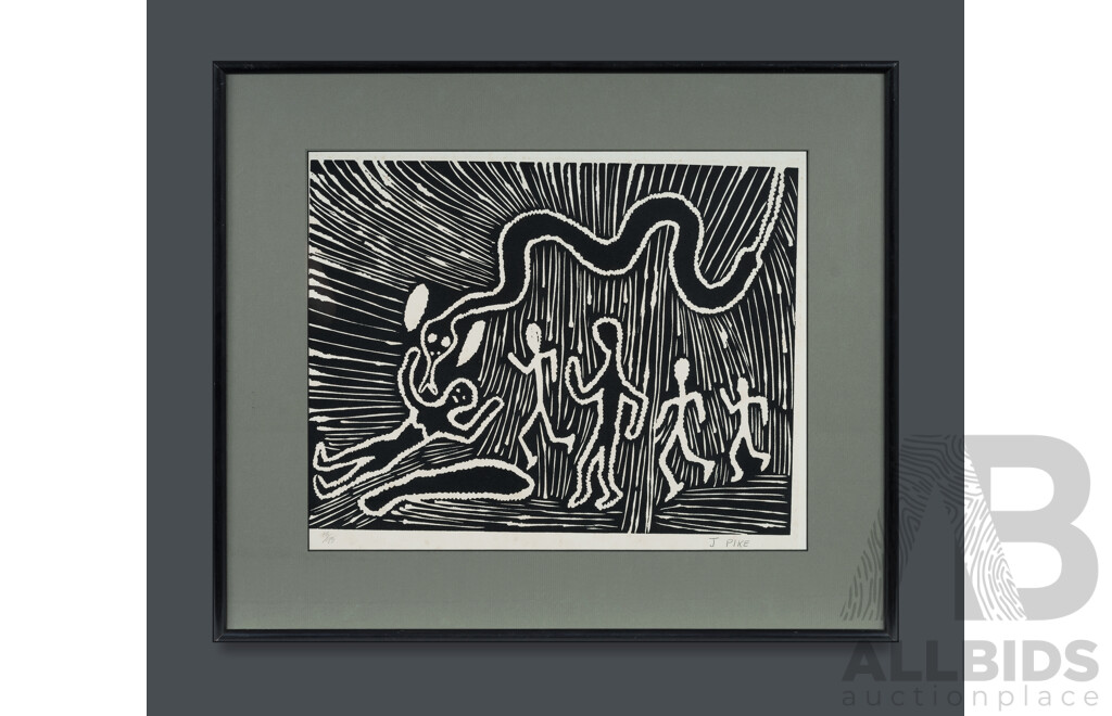 PIKE, Jimmy Kurtnu (Aboriginal 1940-2002) 'Ngalyawiltirr,' 1985. S/Print 13/75 